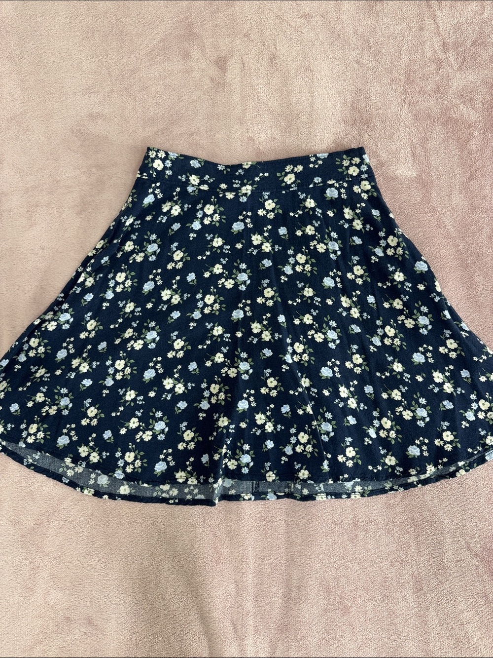 Hollister Navy Floral Skirt